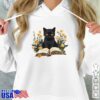 Cat Shirts For Women Book Lover Shirt Cute Cat And Book T-Shirt 1